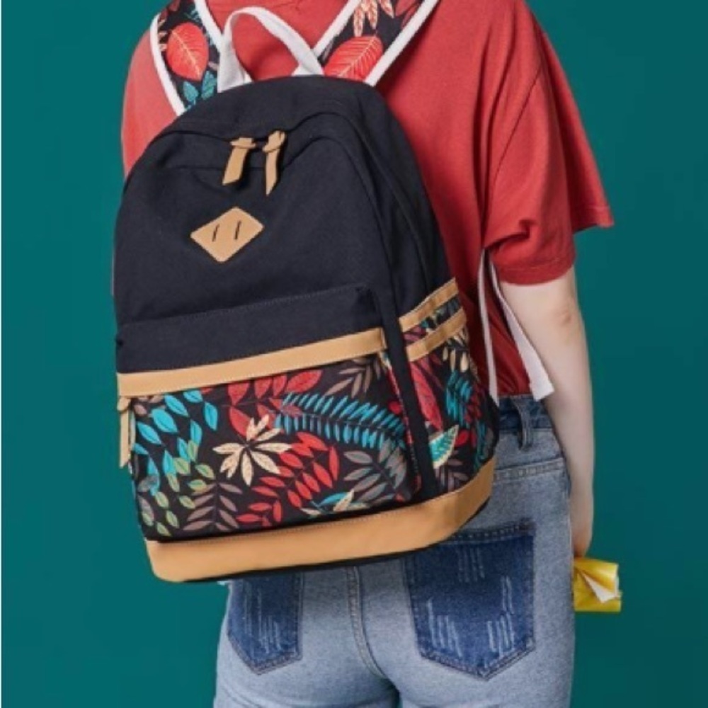 Swacort Backpack Luckyz Women’s Canvas Lightweight Leather